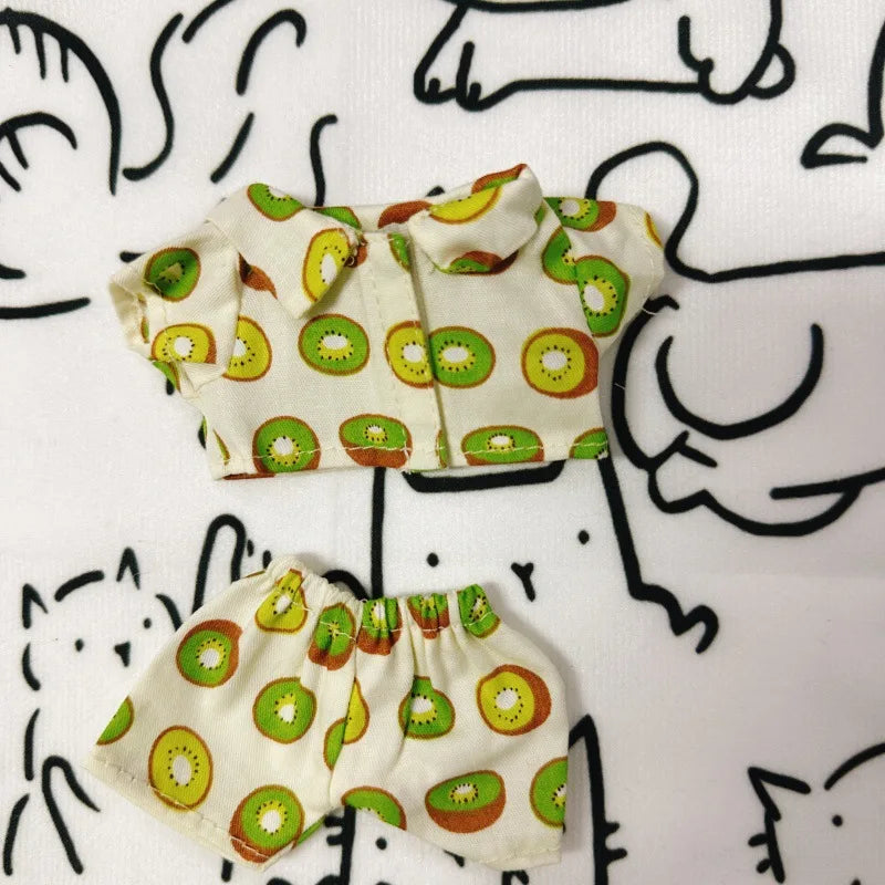 Kiwi Print Pajama Set - Clothes for Labubu Figures