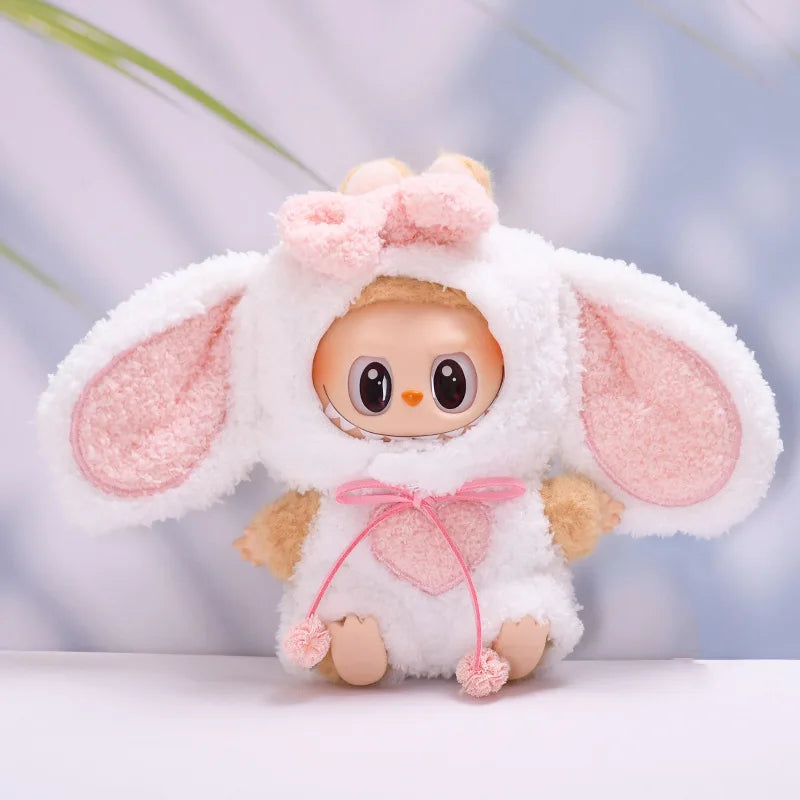 Fluffy Bunny Outfit for Labubu - Costume for Labubu Figures